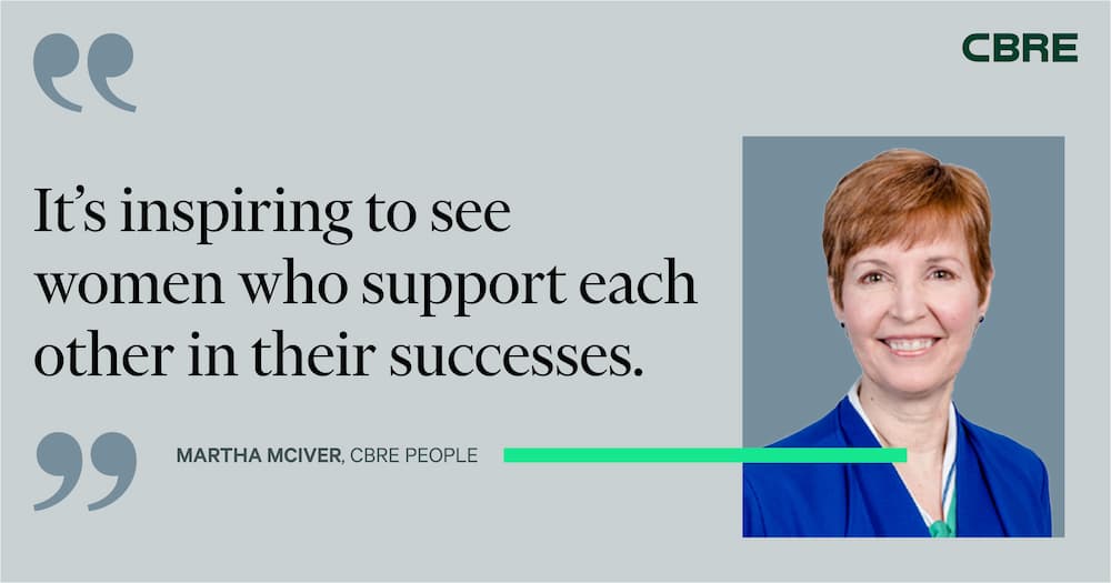 It's inspiring to see women who support each other in their successes. - Martha McIver